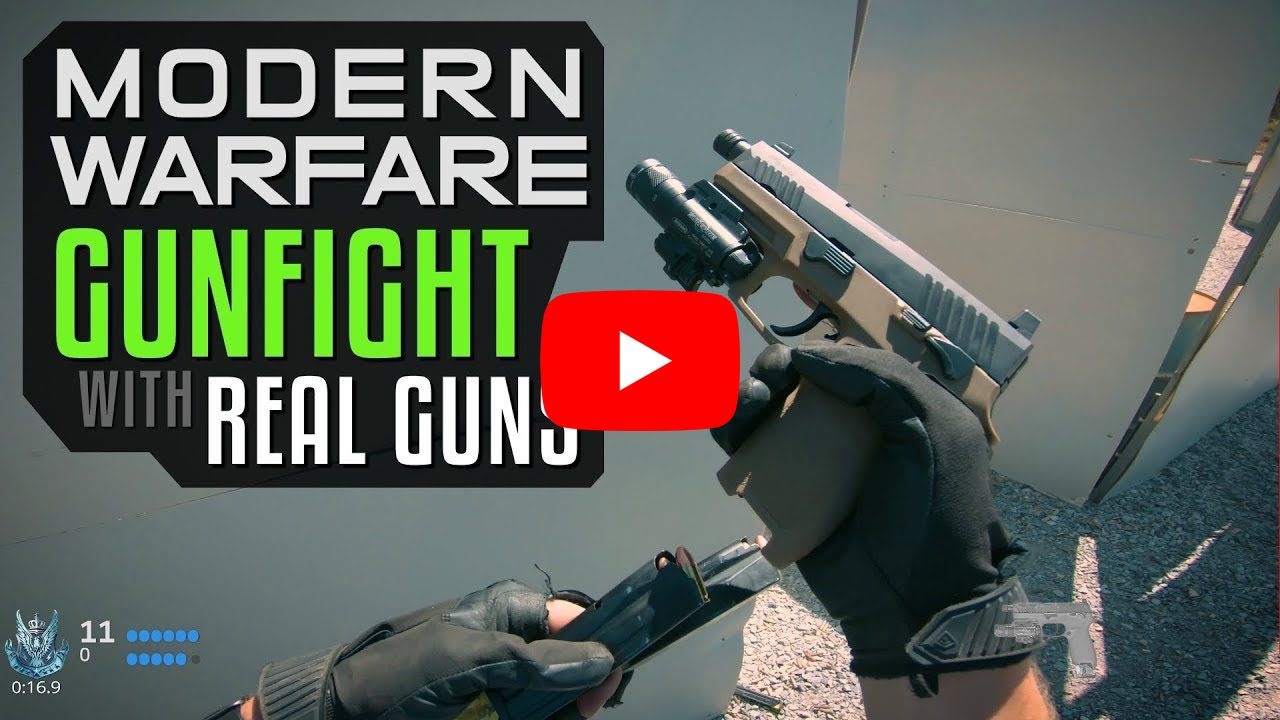 Modern Warfare Gunfight with Real Guns